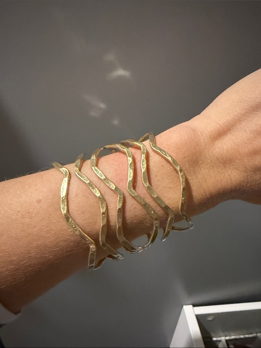 Gold Textured Statement Cuff